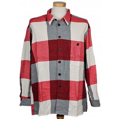LUIGI Vintage Herren Hemd, rot/weiß/schwarz - Gr. XL