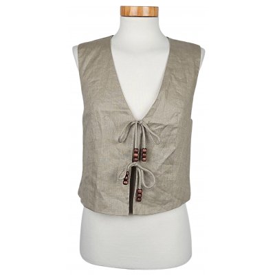 ZARA Damen Weste, beige - Gr. XS 