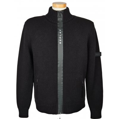 REPLAY Herren Wolljacke, schwarz - Gr. L 