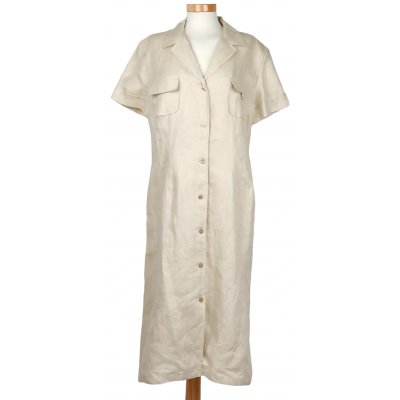 Aigner Damen Leinenkleid, beige - Gr. D 44