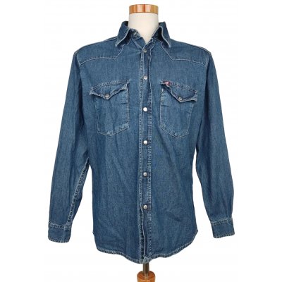 Mustang Jeans Herren Hemd, blau - Gr. M 