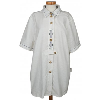 Styrian lady Vintage Damen Trachtenbluse, weiß - Gr. XXXL