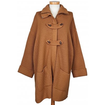 STEFANEL Damen Strickmantel, braun - Gr. S