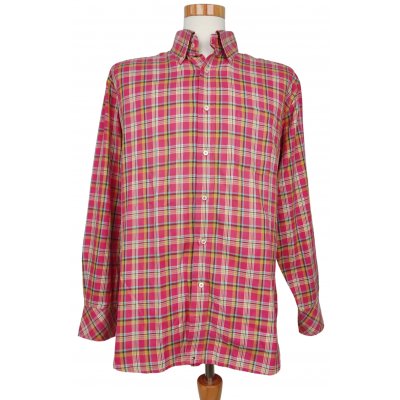 Tommy Hilfiger Herren Hemd, rot/gelb - Gr. L