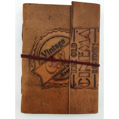 Ledergebundenes Notiz-/ Sketch-/ Tagebuch mit genähten unliniertem Papier