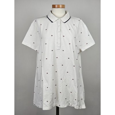 TOMMY HILFIGER Damen Poloshirt, weiß - Gr. XXL