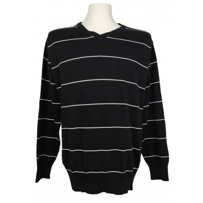 Angelo Litrico C&A Herren Pullover, schwarz/silber - Gr. L