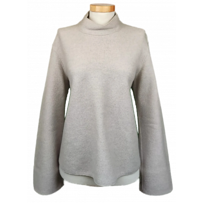 Marc Cain Damen Pullover aus Schurwolle grau Gr. L