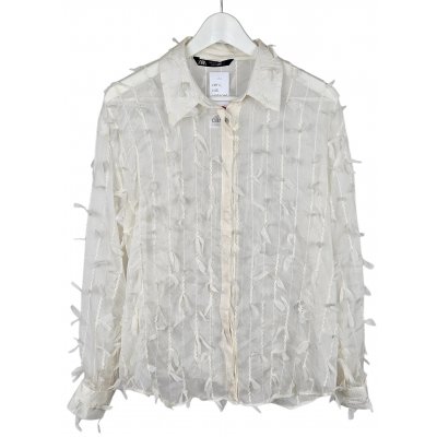 ZARA Damen Bluse, weiß - Gr. M