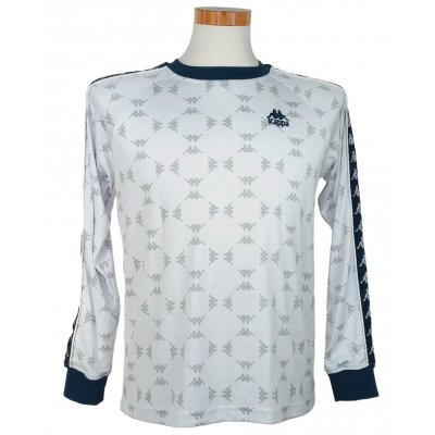 Kappa Herren Langarmshirt weiß - Gr. S 