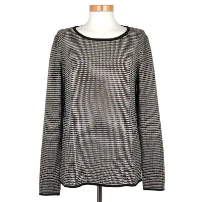 Esprit Damen Pullover, schwarz/weiß - Gr. M 