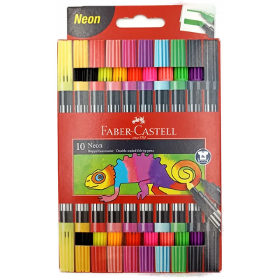 Faber-Castell 10 Neon Doppelfasermaler