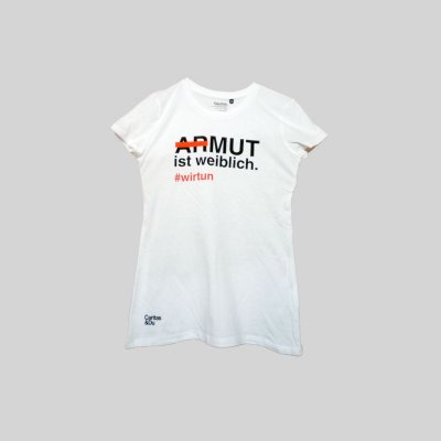 T-Shirt „Armut ist weiblich“ gegen Frauenarmut