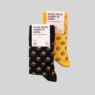 Nachhaltige Produkte | Caritas Wien | Socken Biene | Caritas Wirhelfen.shop