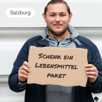 Schenk armutsgefährdeten Menschen ein Lebensmittelpaket