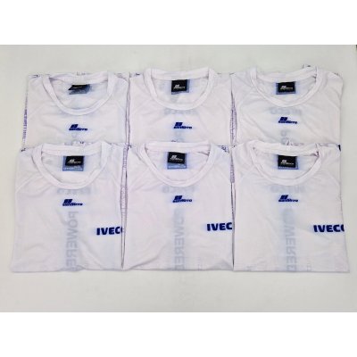 Herren Sport-Shirts "Iveco" - 6er Pack - Größe M - Weiß
