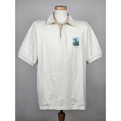 Vintage GOLF SIMMERING AUSTRIA 3000 FEET Herren Poloshirt, beige - XXL 