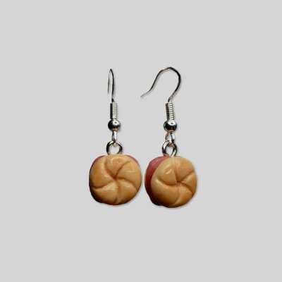 Leberkässemmel-Ohrringe