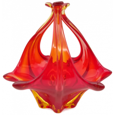 Dekorative Glas-Schale, rot 