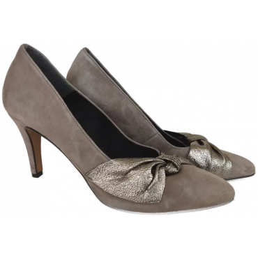 Tamaris Damen Pumps Veloursleder, grau - Gr. 40