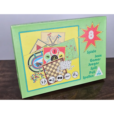 8 Spiele - Vintage Gesellschaftsspiele - SPIKA