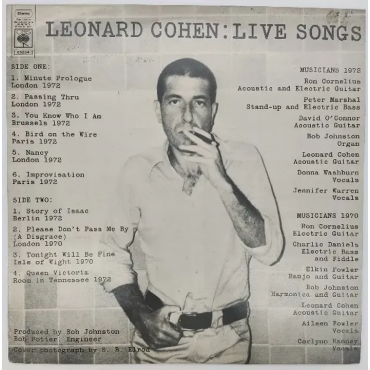 Vinyl LP - Leonard Cohen - Live Songs 