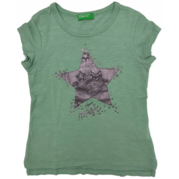 Benetton Kinder Shirt grün Gr.92