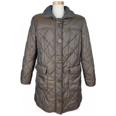 Lebek Damen Wintermantel, braun - Gr. XXXL