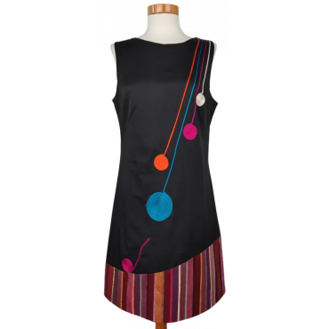 Ojalá Paloma del Pozo Damen Midikleid, schwarz - Gr. L 