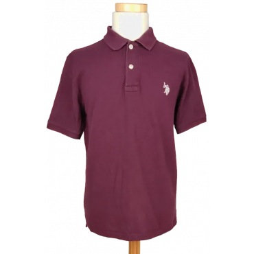 U.S. POLO ASSN Jungen Polo Shirt, burgunderrot - Gr. 8