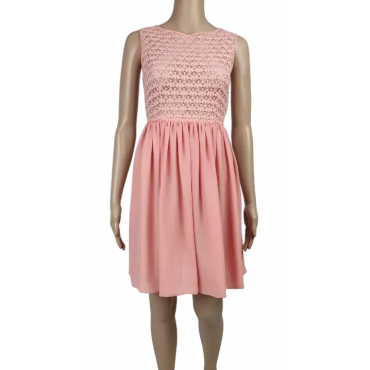 American Apparel Damen Chiffonkleid, pfirsichrosa - Gr. XS