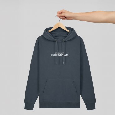 „radikal zuversichtlich“-Hoodie-India Ink Grey