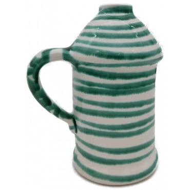 Gmundner Keramik Teelichthalter grün geflammt Höhe: 18 cm