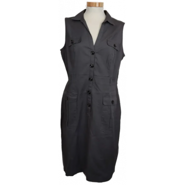 H&M Damen Kleid grau Gr. 44