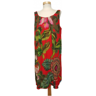 Desigual Damen Kleid rot/bunt Gr. 44