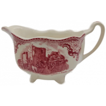 Johnson Bros England "Old Britain Castles" Milchkännchen weiß/rot