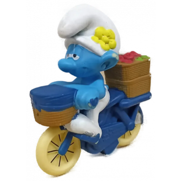 Schleich Peyo Schlümpfe - Beauty Schlumpf auf Fahrrad