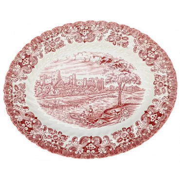 British Anchor Beilagenplatte - Old Country Castles (rot)