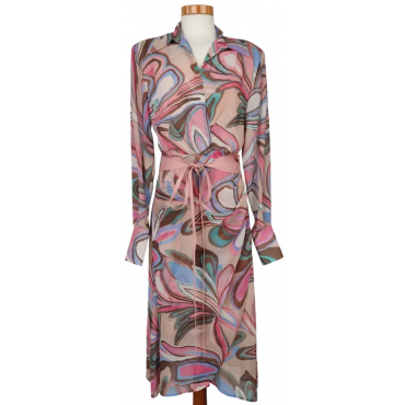 Maryley Damen Maxikleid, rosa - Gr. S 