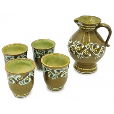 Gmundner Keramik Krug inkl. 4 Becher