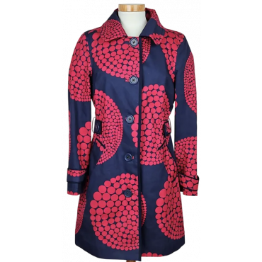 Boden Damen Mantel, blau/pink - Gr.  S 