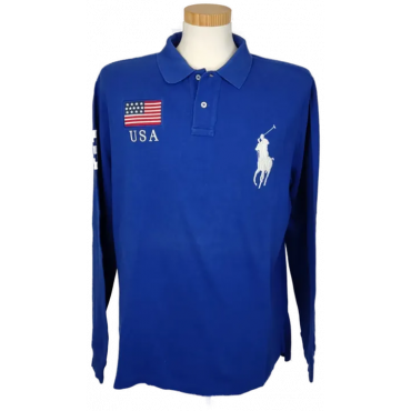 Ralph Lauren Herren Poloshirt blau Gr. XL