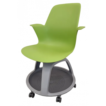 Steelcase Seminarstuhl NODE CHAIR mit praktischem Stauraum - grün 