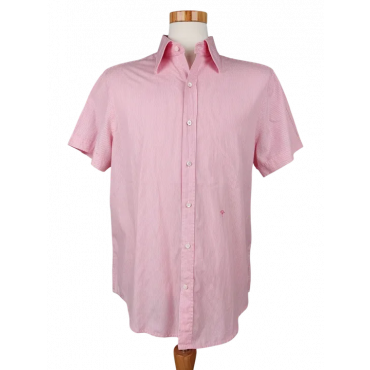 Joop! Herren Kurzarmhemd, weiß/rosa - Gr. L