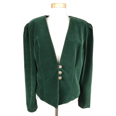 Vintage Meico Damen Trachten Jacke, grün - Gr. XL 