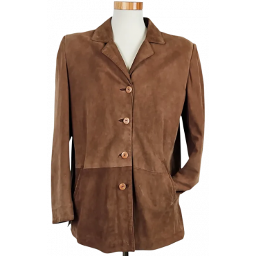 Baccarat Vintage Damen Lederjacke, braun - Gr. XL 