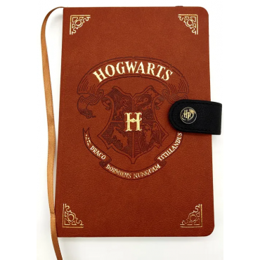 Tagebuch/ Notizbuch - HOGWARTS - kariert gepunktet mit Magnetverschluss - Wizarding World