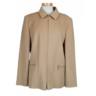 BASLER Vintage Damen Wolljacke, beige - Gr. L