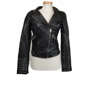 Zara Damen Biker Jacke schwarz Gr. XS