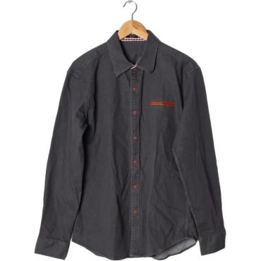 Babäm! - COOFANDY Herren Jeanshemd, grau - Gr. L 